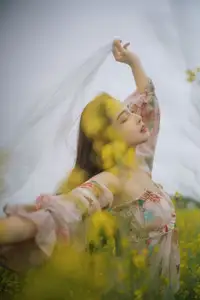 Ying Er YY Captivating in Golden Flower Field – YiTuYu Art Language Vol.8672-47