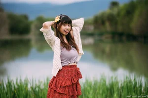 Elegant Travel Photography: Discovering Serenity with Ruoying at the Breathtaking Cloud Mountain Water Landscape-2