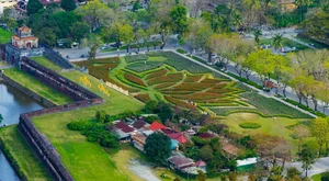 Stunning Giant Lotus Flower Installation at Hue Imperial City: A Vibrant Lunar New Year Celebration in Vietnam-3