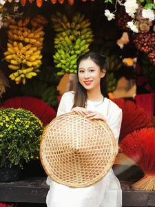 Pure Elegance of White Ao Dai in Traditional Vietnamese Setting-1