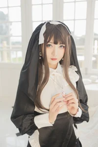 Stunning Nun Cosplay Photography by 51 Jiang: Aesthetic Gothic Habit and Stylized Portrait Collection for Costume Inspiration-3