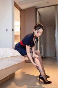 Qing Miao in Flight Attendant Uniform - XingYan  Vol.354 - Elegant and Alluring Beauty-8