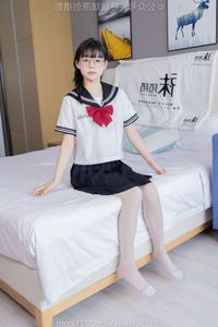 Chinese Model No.548 Nuomi: Fresh JK Uniform Style with Pile Socks and Sports Shoes by BoBoSocks-7