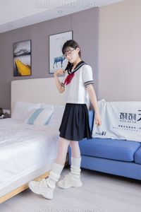 Chinese Model No.548 Nuomi: Fresh JK Uniform Style with Pile Socks and Sports Shoes by BoBoSocks-0
