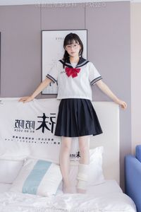 Chinese Model No.548 Nuomi: Fresh JK Uniform Style with Pile Socks and Sports Shoes by BoBoSocks-4