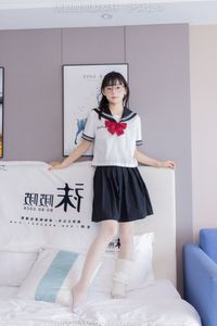 Chinese Model No.548 Nuomi: Fresh JK Uniform Style with Pile Socks and Sports Shoes by BoBoSocks-8