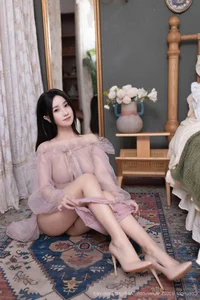 Stunning Sunlit Portrait of Anzi Yada in Sheer White Gauze - XiuRen No.10752 Collection for Aesthetic Fashion and Photography Inspiration-2