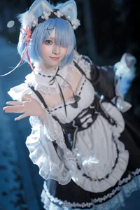 Sweet Enchantment: Coser Hua Qi Hana as Neko Rem Part02-12