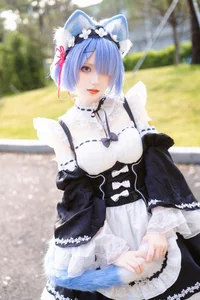 Sweet Enchantment: Coser Hua Qi Hana as Neko Rem Part02-7