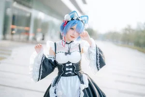 Sweet Enchantment: Coser Hua Qi Hana as Neko Rem Part02-29