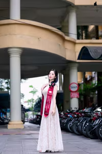 VGU No.46: Captivating Vietnamese Student Radiates Confidence and Grace, Celebrating a Significant Academic Milestone.-0