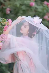 YiTuYu Vol.8616: Qian Yue's Serene Elegance Amidst Blooming Hibiscus-11