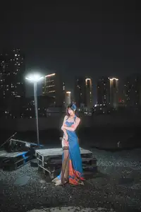 Coser TinaHenYaoNieYa: Enchanting Azur Lane Jianwu Qipao Cosplay-12