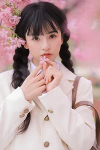 Dreamy Spring Aesthetic: Schoolgirl Style Under Cherry Blossoms - JK Uniform-11