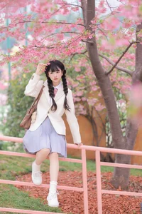 Dreamy Spring Aesthetic: Schoolgirl Style Under Cherry Blossoms - JK Uniform-0