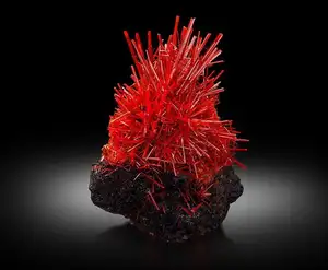 Discover Crocoite: The world's rarest brilliant orange-red mineral, a stunning crystal masterpiece-3