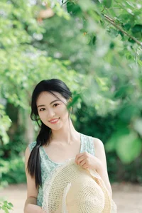 Elegant Summer Aesthetic Portrait Series: Art Language Vol.9364 featuring Model Bu Yao Zhang Rou in a Sweet Mint Breeze Setting-25