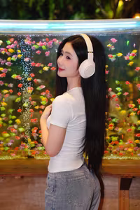 VGU No.124: Girl Reading Relaxing Amidst a Vibrant Aquarium-4