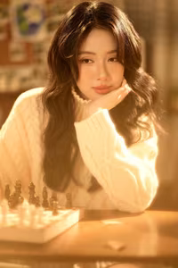 VGU No.93: Cozy Comfort: Girl Reading a Book in a Warm Sweater, Embracing Relaxed Home Style.-12