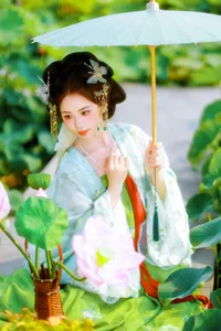 Xiao Du Tong Xue: Elegant Sunset Creek Portrait Series from YiTuYu Art Language Vol.9376 - Aesthetic Outdoor Lifestyle Photography-2