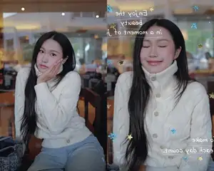 Doan Hai My: Sweet Beauty & Korean Doll Face Captivate Hearts in Winter Chill.-5