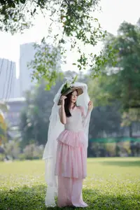 Ethereal Beauty Amidst Green Nature | Stunning Outdoor Portrait-0