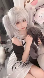 Seele Maimai White Twin Pigtails: Sweet Charm of an Anime-Style Girl-2