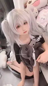 Seele Maimai White Twin Pigtails: Sweet Charm of an Anime-Style Girl-9