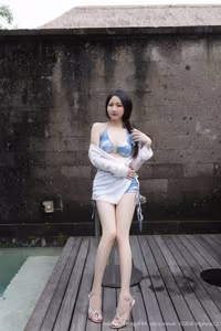 XiuRen No.10377: Yu Zi Jiang Fish – Graceful Beauty by the Summer Pool-3