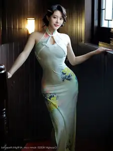 XiuRen No.10749: Li Li An Na O's Elegant Cheongsam Photoshoot Captures Timeless Asian Beauty-9