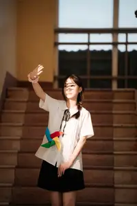 Gentle Beauty of a Young Woman in Golden Light: An Evocative Portrait.-6