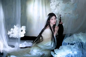 Ethereal Moonlight Muse: Discover the Poetic Beauty of Fen Mian Gu Niang-8