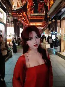 Hot girl Bao Han Helia's Dazzling China Trip: Captivating Photos Amidst Ancient Night Scenery-4