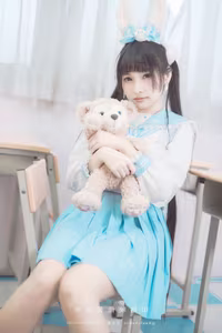 Coser Mu Mu Momo Transforms into Adorable Cinnamoroll in Sailor Uniform-3