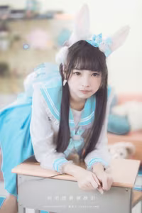 Coser Mu Mu Momo Transforms into Adorable Cinnamoroll in Sailor Uniform-0