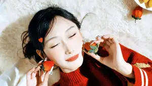 YiTuYu Art Language Vol.8573 zzzzzzz: A Girl's Sweet Relaxed Moment with a Bowl of Fruits-9