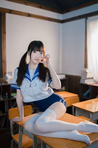 YiTuYu Art Language Vol.8275: Charming Bing Leng Qi E in Elegant Schoolgirl Attire-5