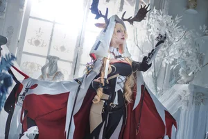 Stunning Arknights Viviana Rost Cosplay by Yi Qian Zhi Mao Bo He: The Candle Knight (13P Image Gallery)-8
