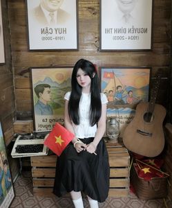 AI-like Hot Girl Checks In at 'Patriotic Cafe' in White Dress-1