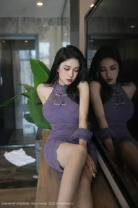 Elegant Lavender Moments with Xiao A Jiao Gill in XiuRen No.10801 Collection-2