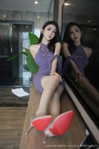 Elegant Lavender Moments with Xiao A Jiao Gill in XiuRen No.10801 Collection-11