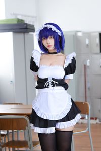 Coser G44 Bu Hui Shou Shang: Enchanting Maid Cosplay - Feng Yu Ling in Classroom-9