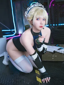 Sharp Elegance: Xiao He Tian Jiu as Maid Toki from Blue Archive-7