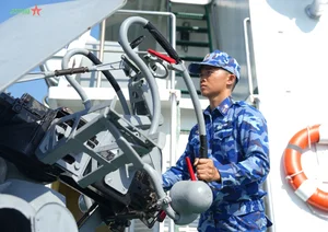 Dedicated Naval Officers Guarding Serene Coastal Waters During Spring: A Tribute to Maritime Duty and Breathtaking Ocean Landscapes-9
