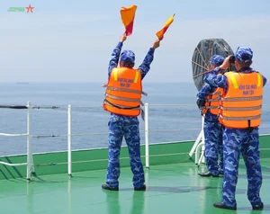 Dedicated Naval Officers Guarding Serene Coastal Waters During Spring: A Tribute to Maritime Duty and Breathtaking Ocean Landscapes-8