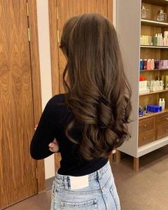Korean Brown Hair Color Enhancing Skin Tone for Beautiful Girls Easy to Style-12