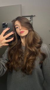 Korean Brown Hair Color Enhancing Skin Tone for Beautiful Girls Easy to Style-16