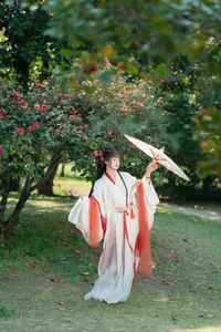 Hanfu Elegance Amidst Camellias YiTuYu Vol.8881 Jiao Yi Zhi Sui Sui-0