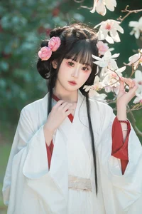 Hanfu Elegance Amidst Camellias YiTuYu Vol.8881 Jiao Yi Zhi Sui Sui-25