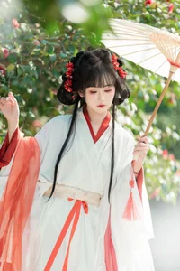 Hanfu Elegance Amidst Camellias YiTuYu Vol.8881 Jiao Yi Zhi Sui Sui-1